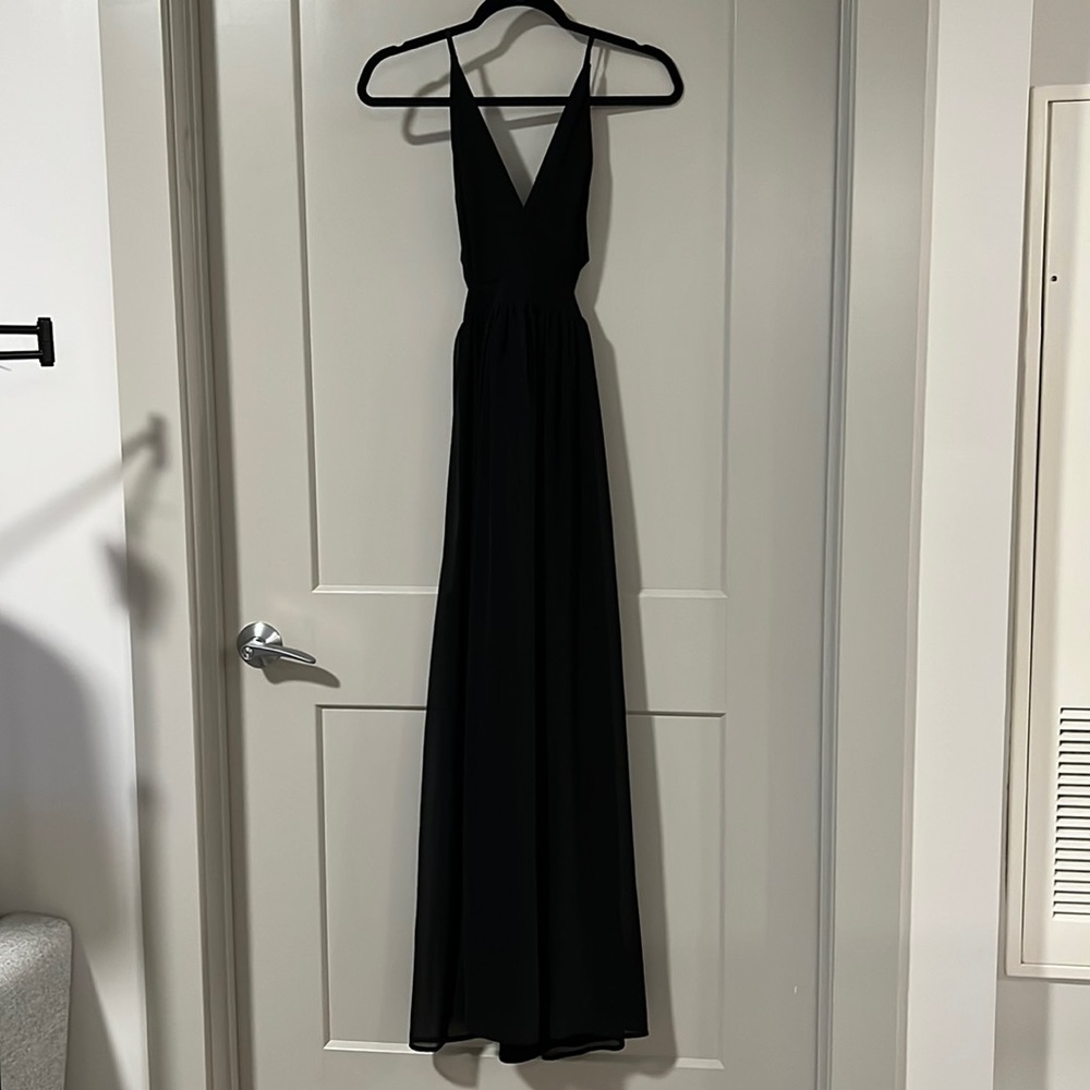 NWT Express Black Maxi dress with cut outs